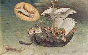 Quaratesi-Polyptychon, funf Predellatafeln mit Szenen aus dem Leben des Hl. Nikolaus von Bari Gentile da Fabriano